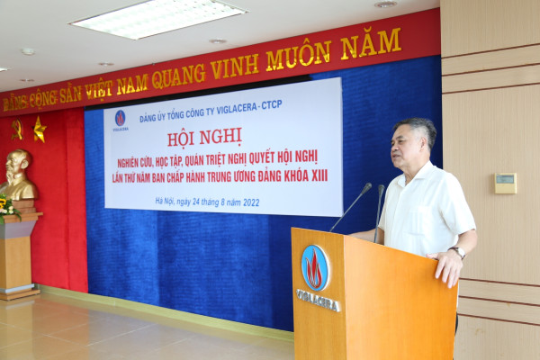 Viglacera tổ chức Hội nghị học tập, quán triệt và triển khai thực hiện Nghị quyết Hội nghị lần thứ Năm Ban chấp hành trung ương Đảng khóa XIII